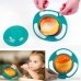 ACTLATI Funny Toy Baby Trainning Tableware 360 Dgree Rotation Spill-proof Gyroscope Bowl Flying Disk Bowls With Lid Green And Orange Rose Red - B06XMXV6HY